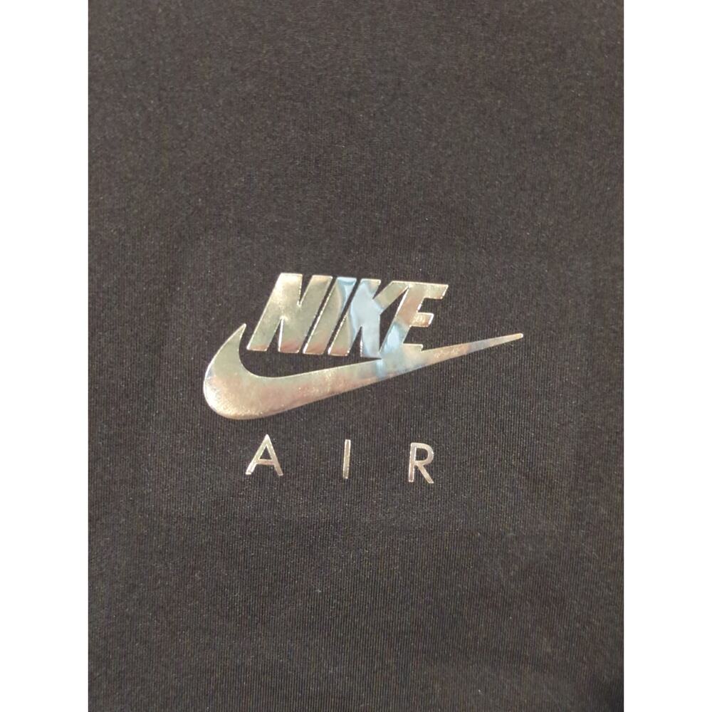 Nike Air Dri-Fit Black Midlayer Velour Long Sleeve Crew Sport T-Shirt Size M - Picture 4 of 6